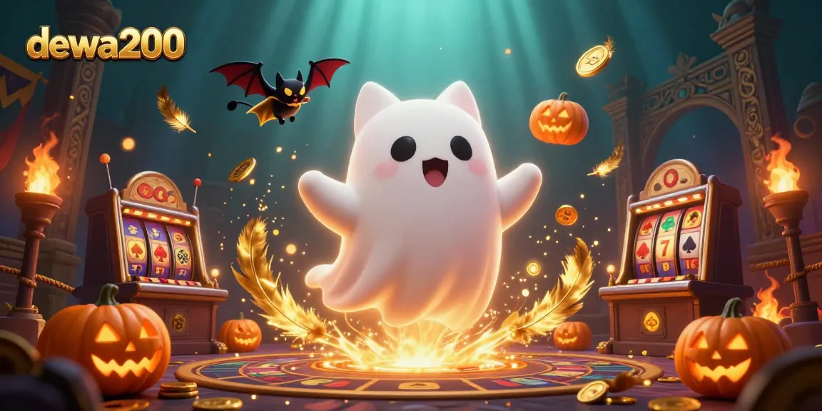 Permainan slot dan kasino menyenangkan bersama dewa200, kucing hantu dan teman kelelawar.