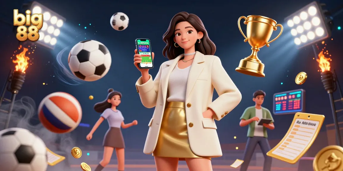 Gain insights into sports betting with big 88's dynamic illustration showcasing winning strategies.