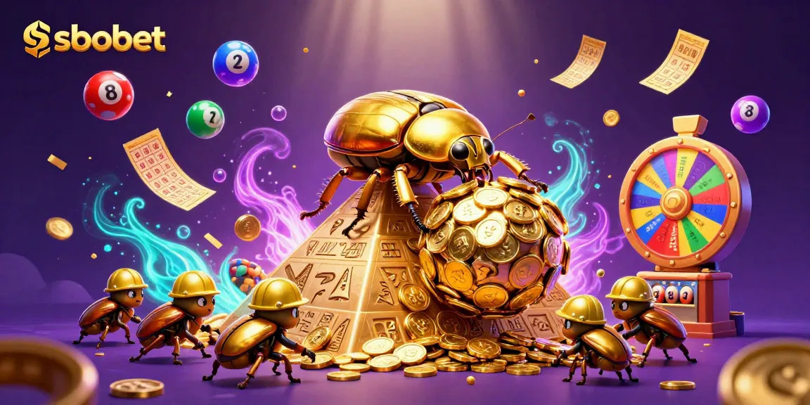 Menangkan permainan sbobet dengan ilustrasi kasino yang meriah dan elemen berwarna cerah.
