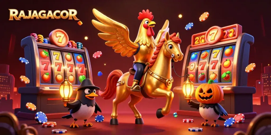 Gali keberuntungan permainan slot gacor di RAJAGACOR dengan nuansa kasino malam yang menarik.