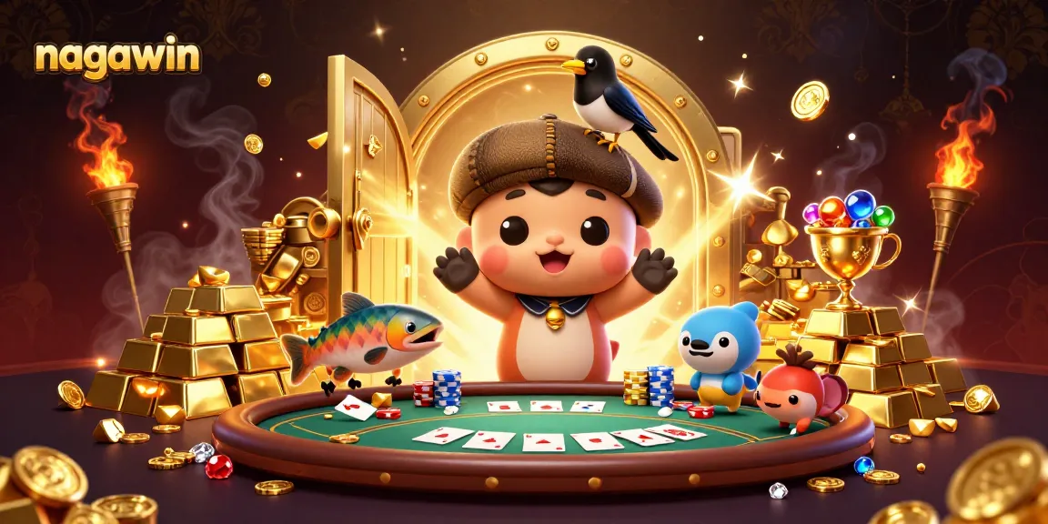 Play poker and enjoy gaming at nagawin with captivating characters and a dynamic casino scene.