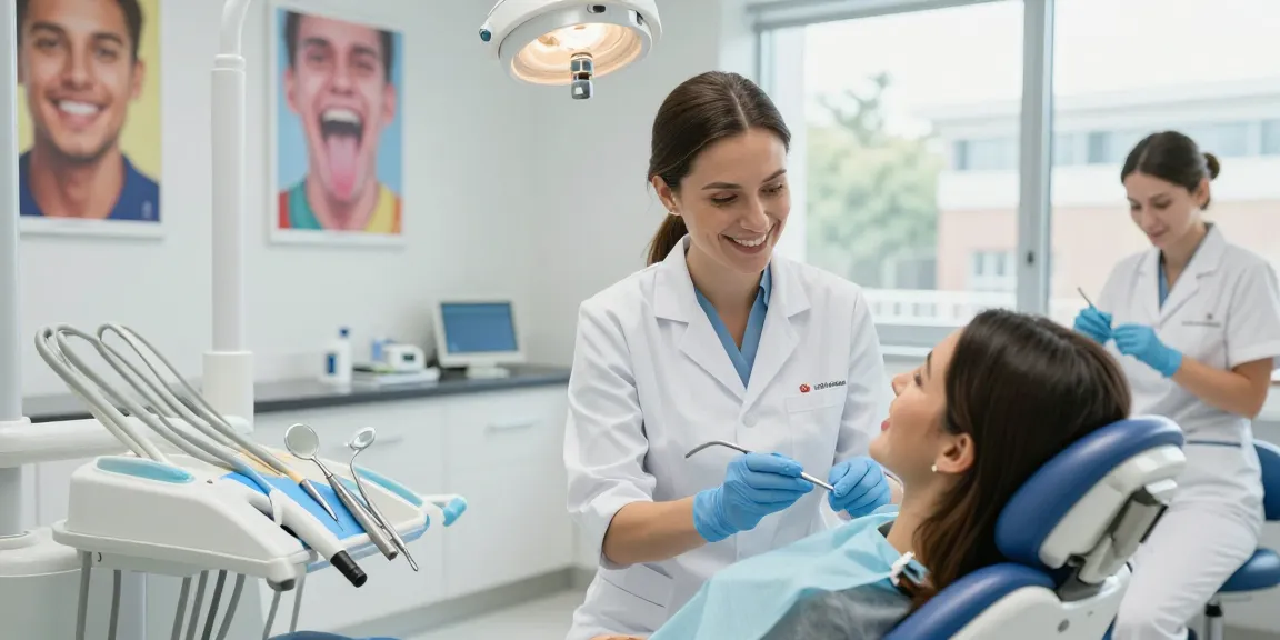 Visit the dentist in a modern clinic for a healthier smile.