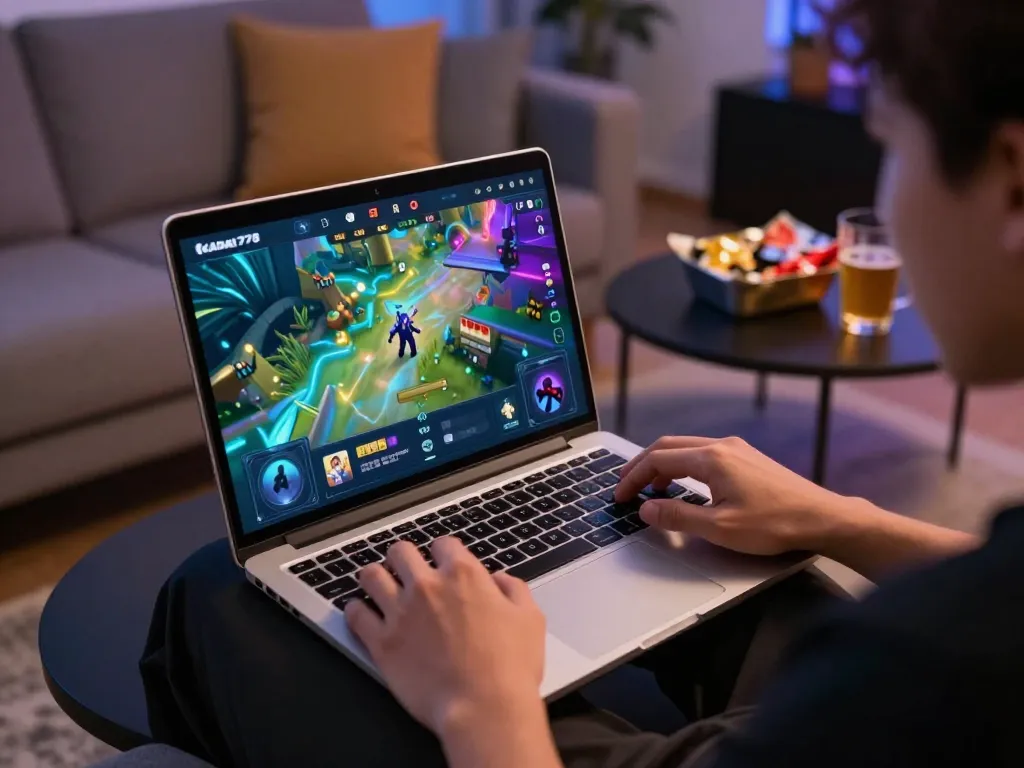 KADAL778 online gaming session highlighting an exciting interactive platform in a cozy home environment.