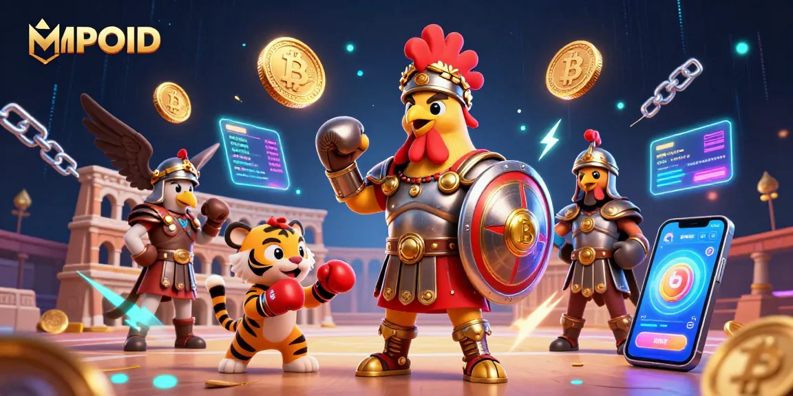 Engage with MPOID's thrilling gaming experience in a stylish 3D digital landscape.