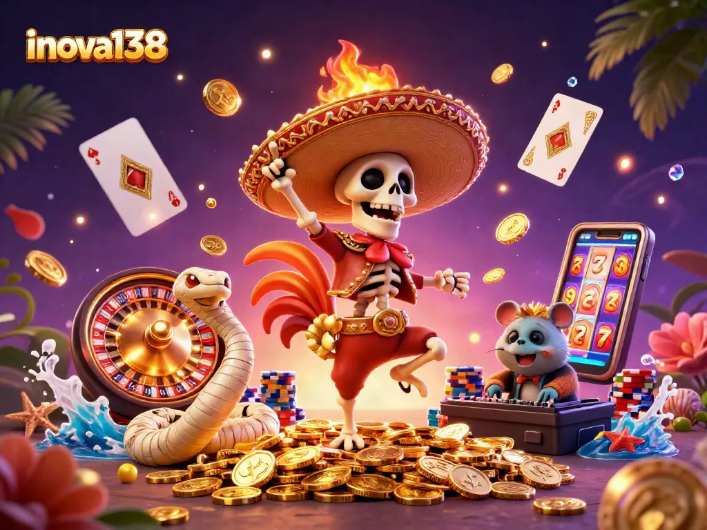 Experience the excitement of inova138 as you engage in vibrant casino games with dynamic characters.