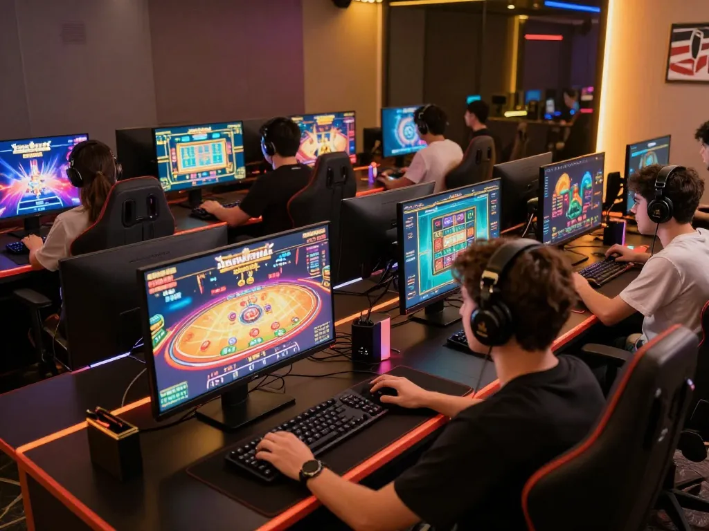 Experience thrilling gameplay with LGOSUPER at your home gaming setup, showcasing a modern casino experience.