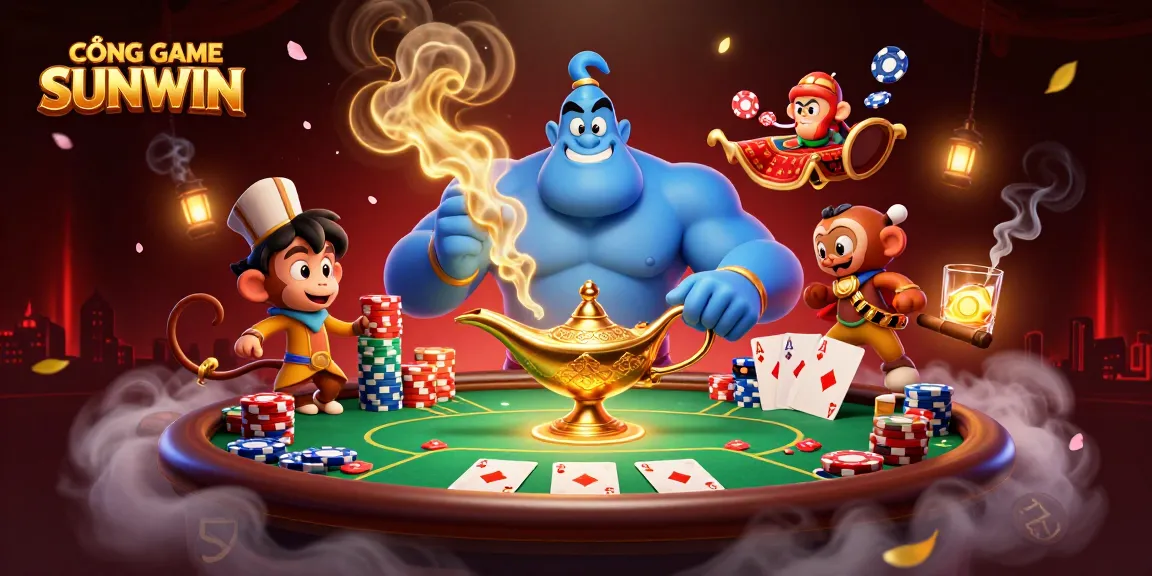 Engage with CỔNG GAME SUNWIN in an adventurous poker scene filled with excitement and magic.