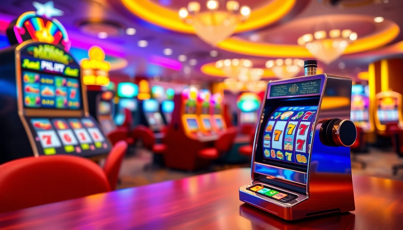 Engaging depiction of Demo PG SOFT slots in a vibrant casino setting showcasing excitement.