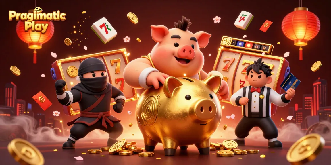 เล่นเกม Pragmatic Play ด้วยซุปเปอร์แมนหมูทองคำและธนบัตรในบรรยากาศคาสิโน