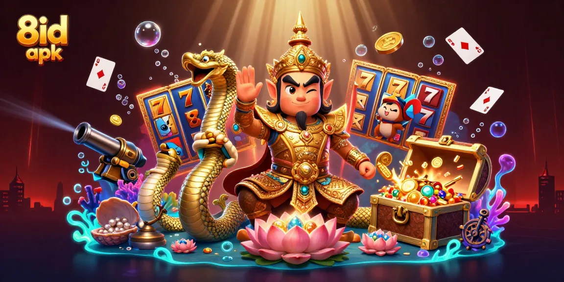 Win big with 8id apk in an immersive world of interactive slot games and treasures.