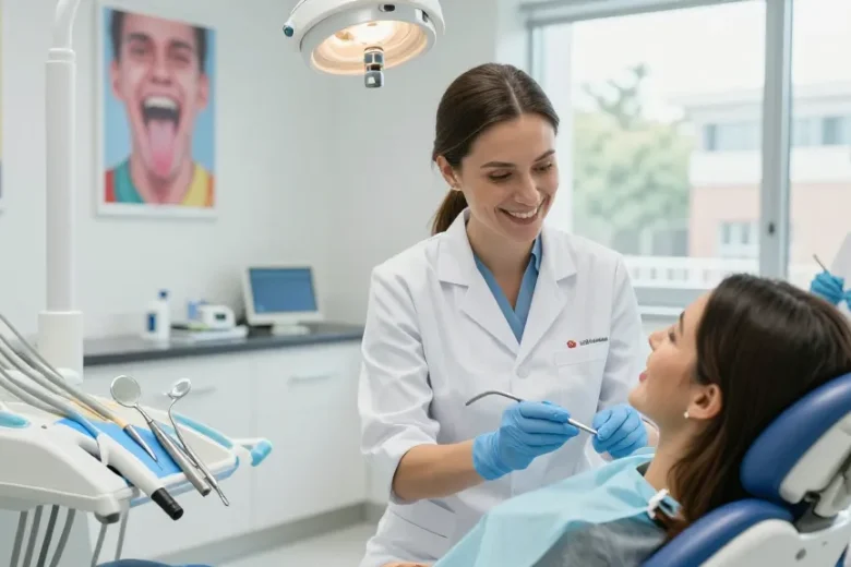 Visit the dentist in a modern clinic for a healthier smile.